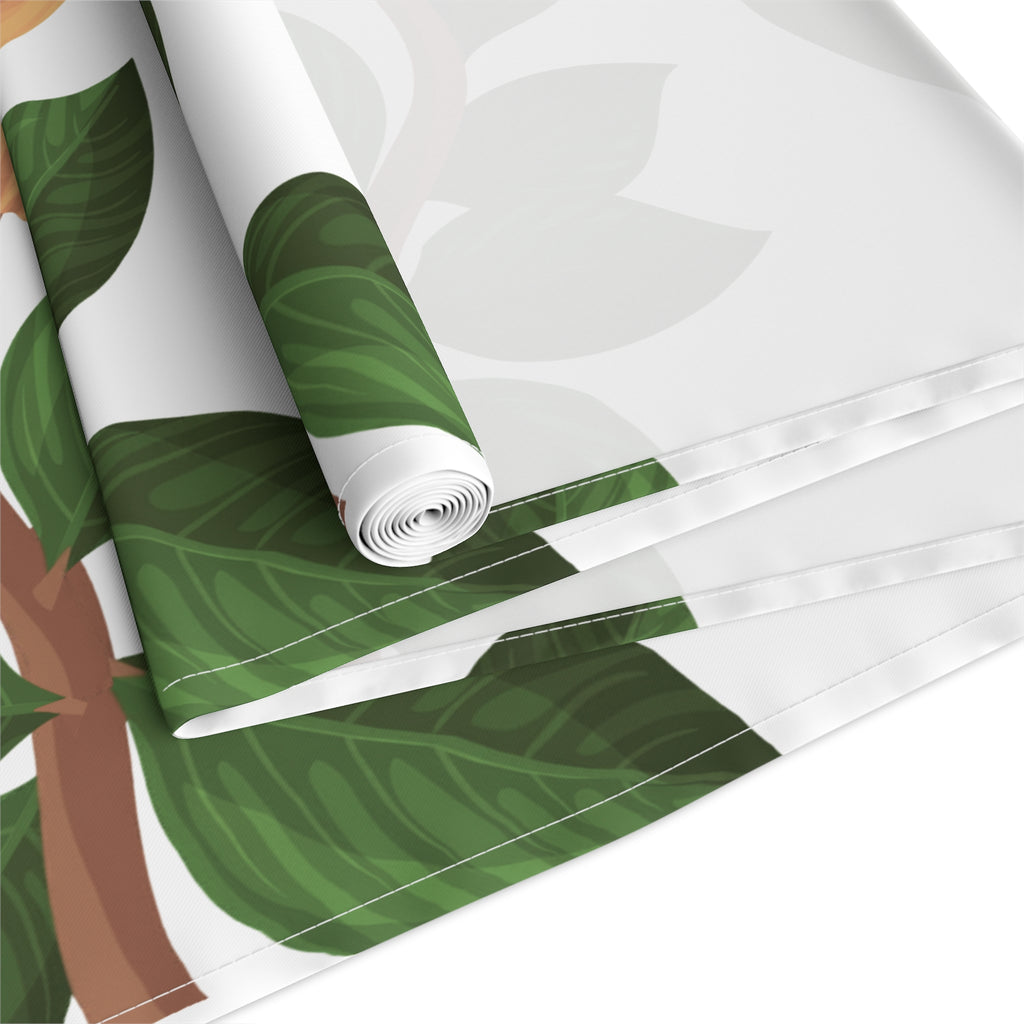 Nsoko Table Runner – Botanical Seed Pod Vine | 16"x72" or 16"x90" | Cotton Twill or Polyester | Hemmed Edges