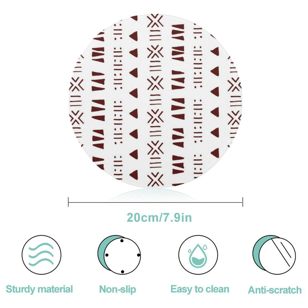 Mud Cloth Print Tempered Glass Cutting Board | African Print Chopping Board