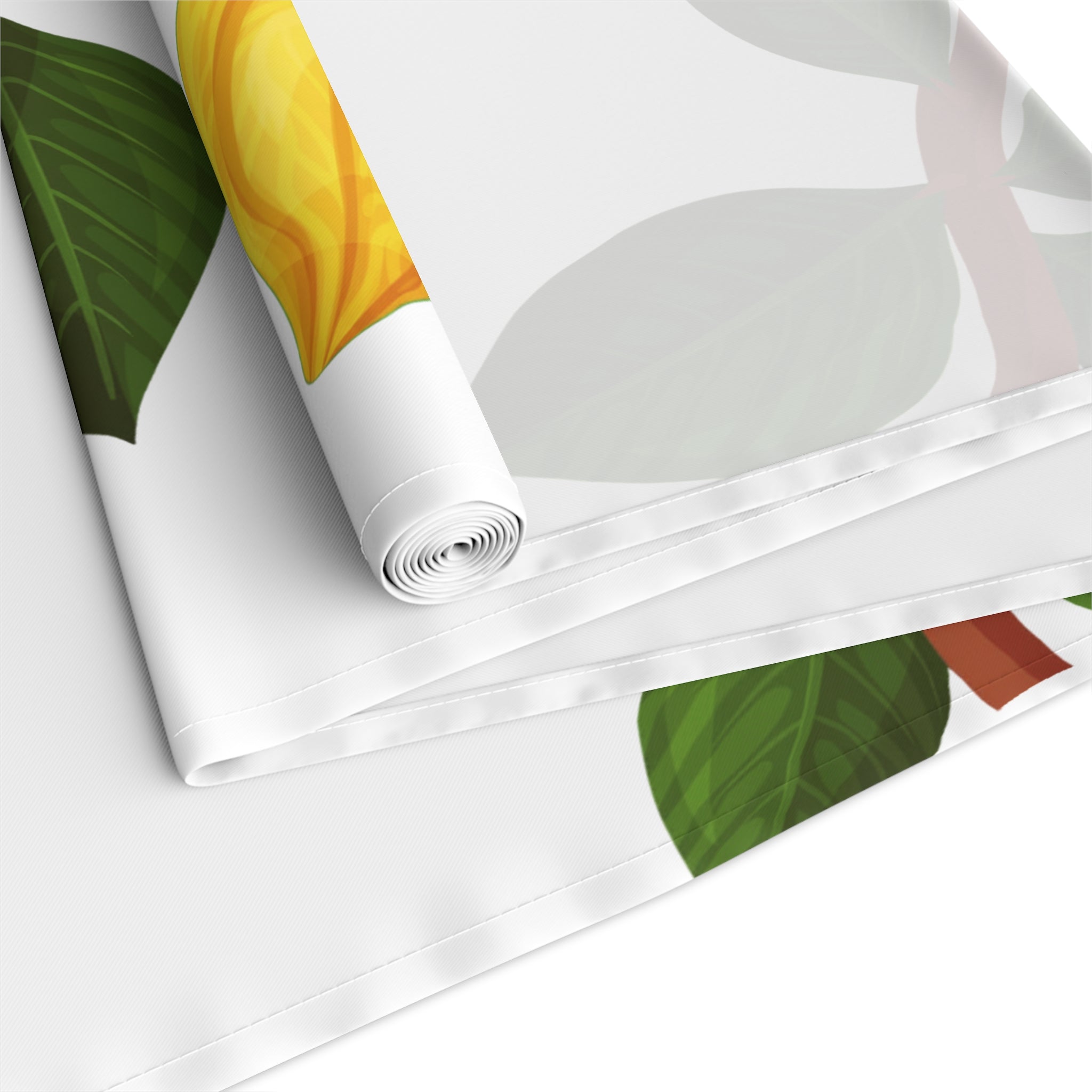 Nsoko Table Runner – Botanical Seed Pod Vine | 16"x72" or 16"x90" | Cotton Twill or Polyester | Hemmed Edges