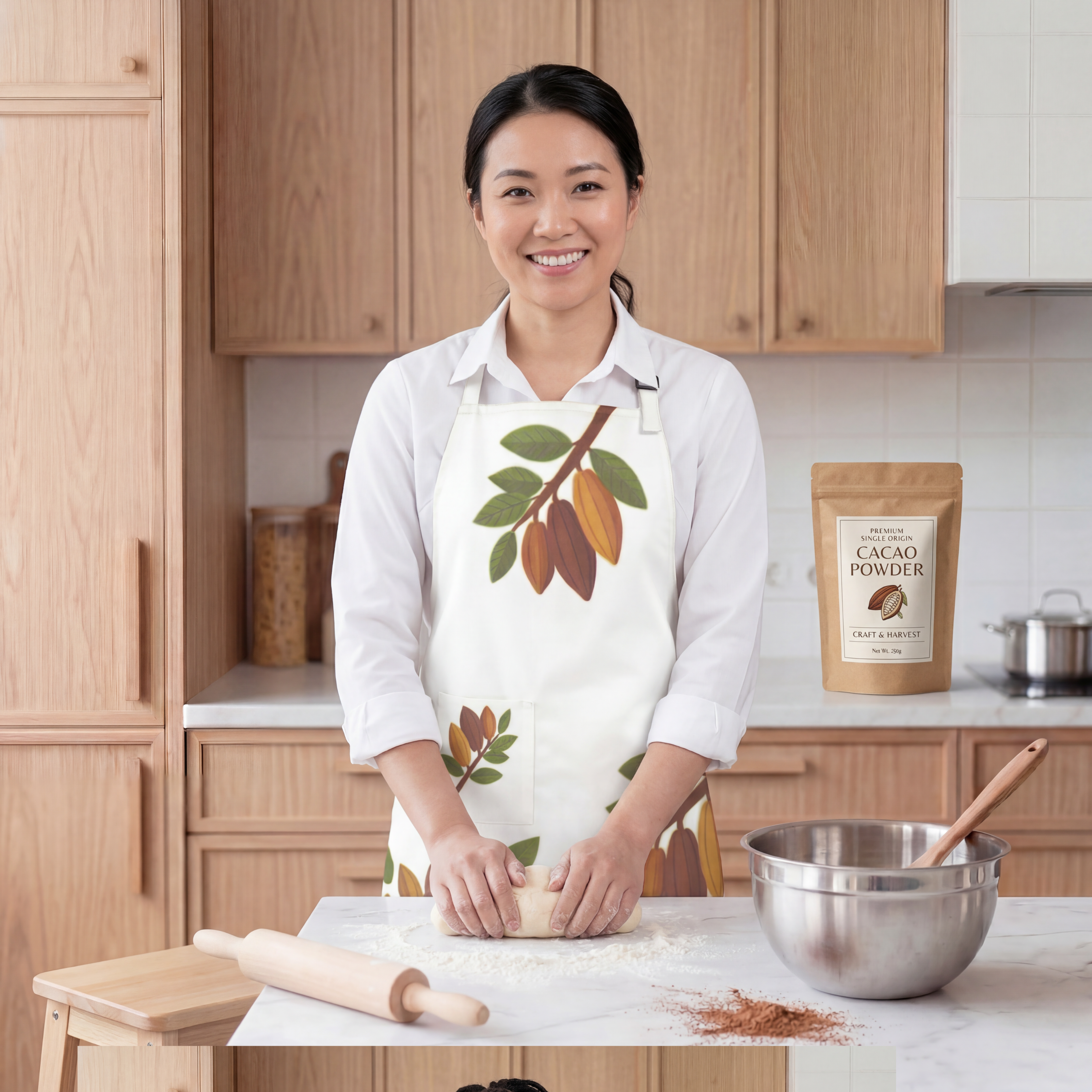 Nsoko Pods Apron – Unisex 100% Polyester Twill | Adjustable Neck & Waist, 2 Spacious Pockets, 28.33"x32.48"