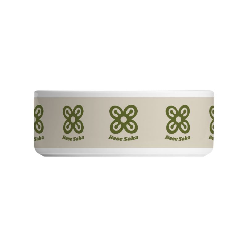 Bese Saka 16‑Piece Dinner Set – Serves 4 + Serving Tray | Adinkra Abundance Symbol, Dishwasher Safe, Supports Ghana Cocoa Academy