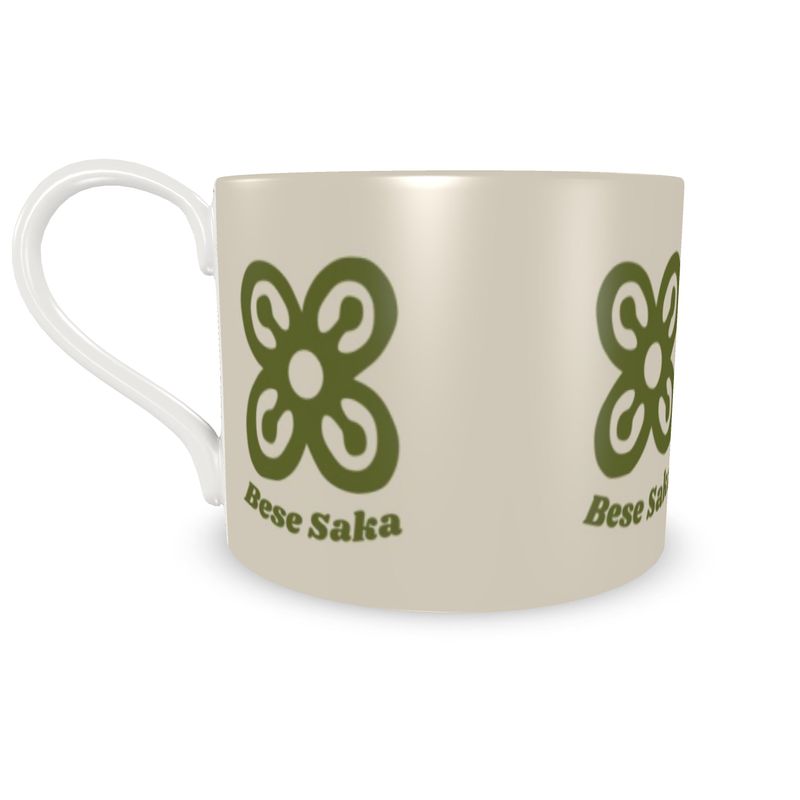 Bese Saka 16‑Piece Dinner Set – Serves 4 + Serving Tray | Adinkra Abundance Symbol, Dishwasher Safe, Supports Ghana Cocoa Academy