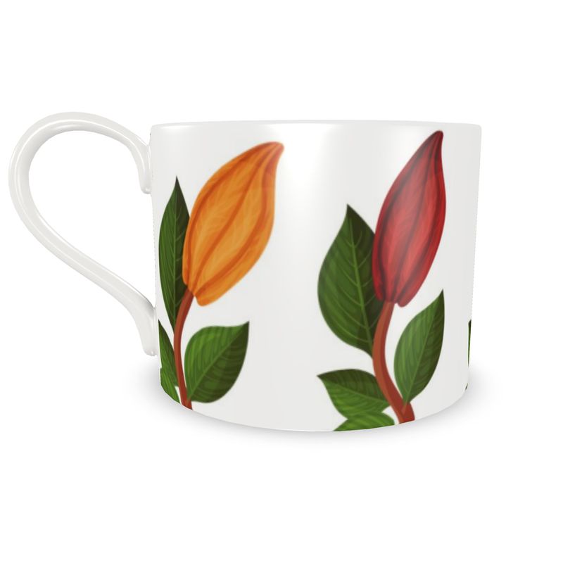 Nsoko Pods Diner Set – 16-Piece Service for 4 + Bone China Tray | Progress & Growth Symbol, Dishwasher Safe, Supports Ghana Cocoa Academy
