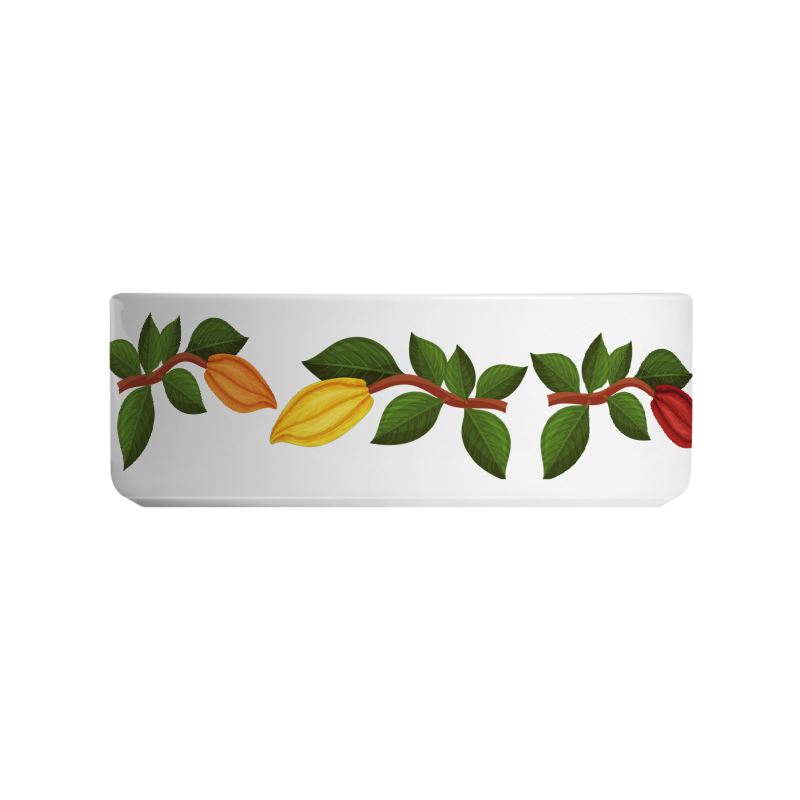 Nsoko Pods Diner Set – 16-Piece Service for 4 + Bone China Tray | Progress & Growth Symbol, Dishwasher Safe, Supports Ghana Cocoa Academy