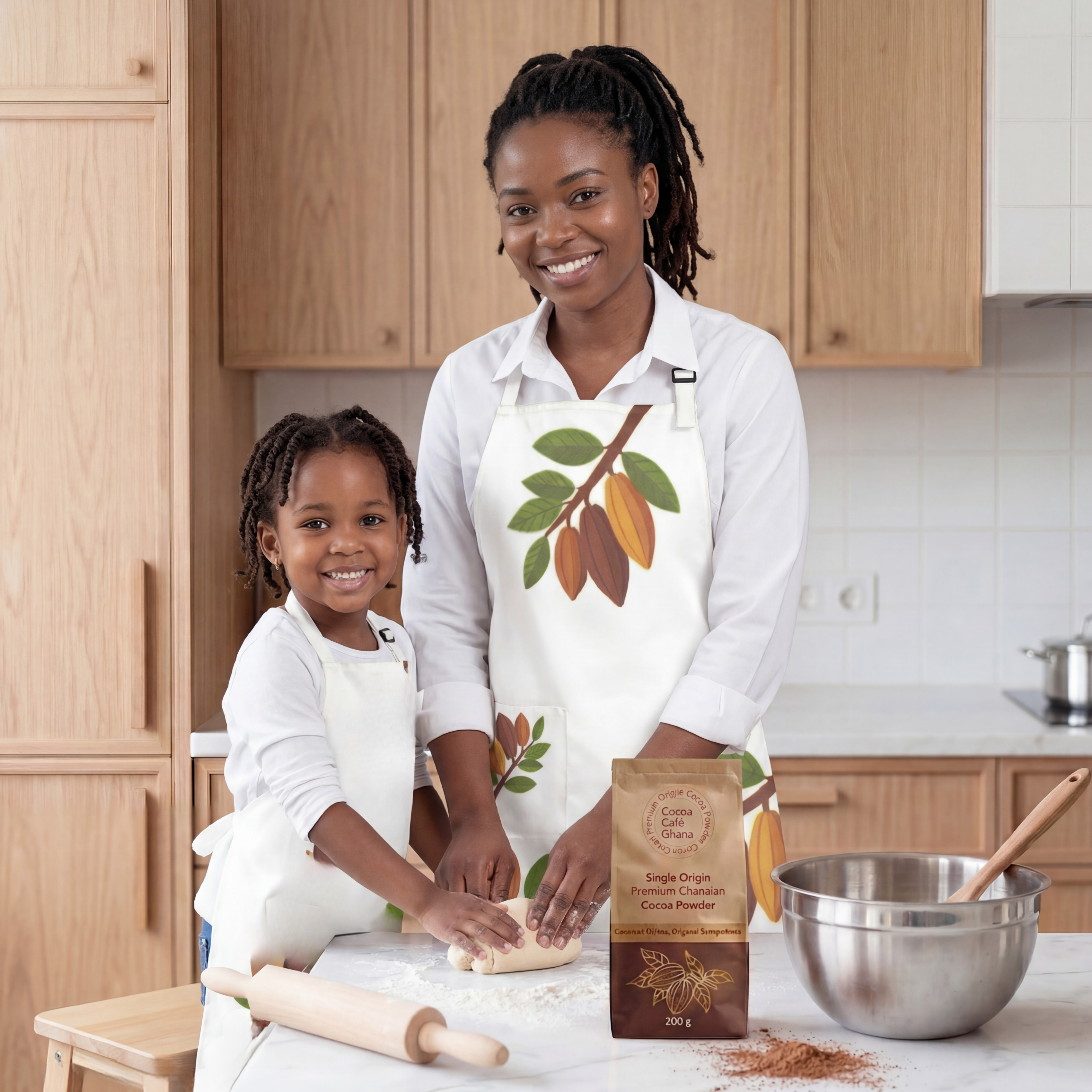 Nsoko Pods Apron – Unisex 100% Polyester Twill | Adjustable Neck & Waist, 2 Spacious Pockets, 28.33"x32.48"
