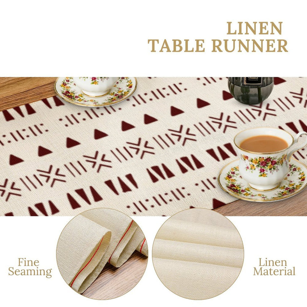 Mud Cloth Linen Table Runner | African Print