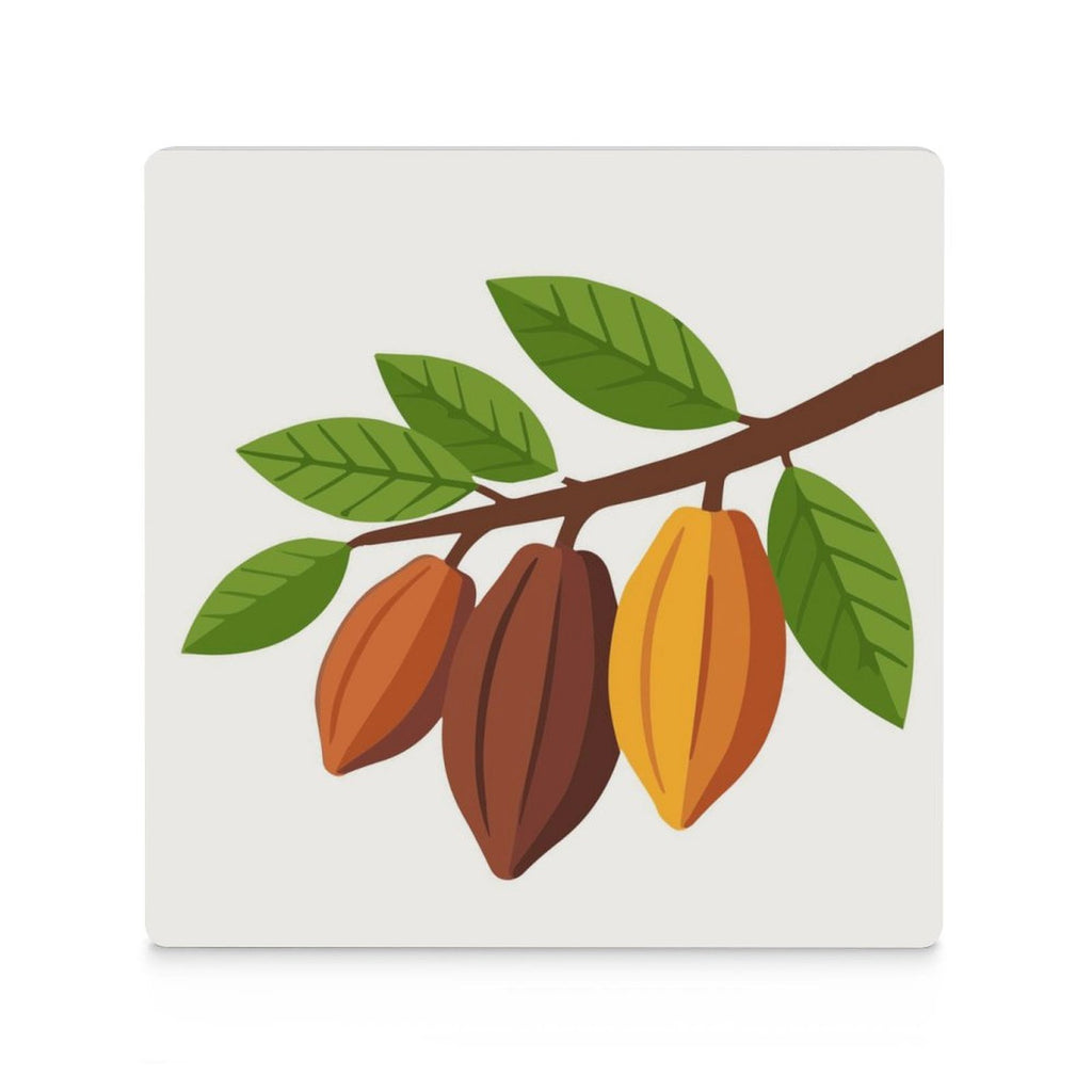 Nsoko Pods Ceramic Coasters – Set of 4 or 6 | Cork Backing, Non-Slip, UV Print, 9.4 cm Square (Progress & Growth Symbol)