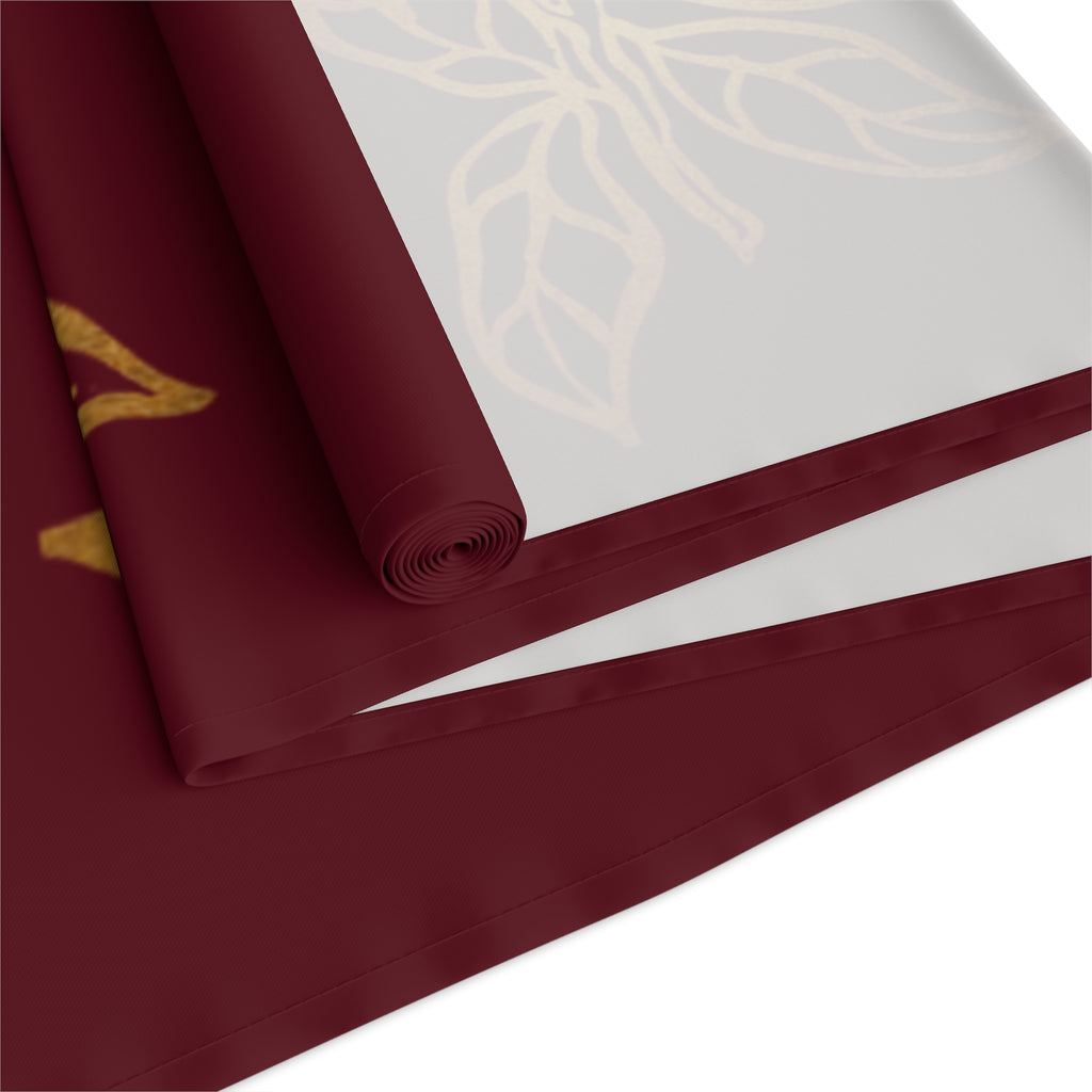 Cocoa Cafe Signature Collection Cocoa Pods Table Runner – Chocolate Brown & Gold Abstract | 16"x72" or 16"x90" | Polyester or Cotton Twill