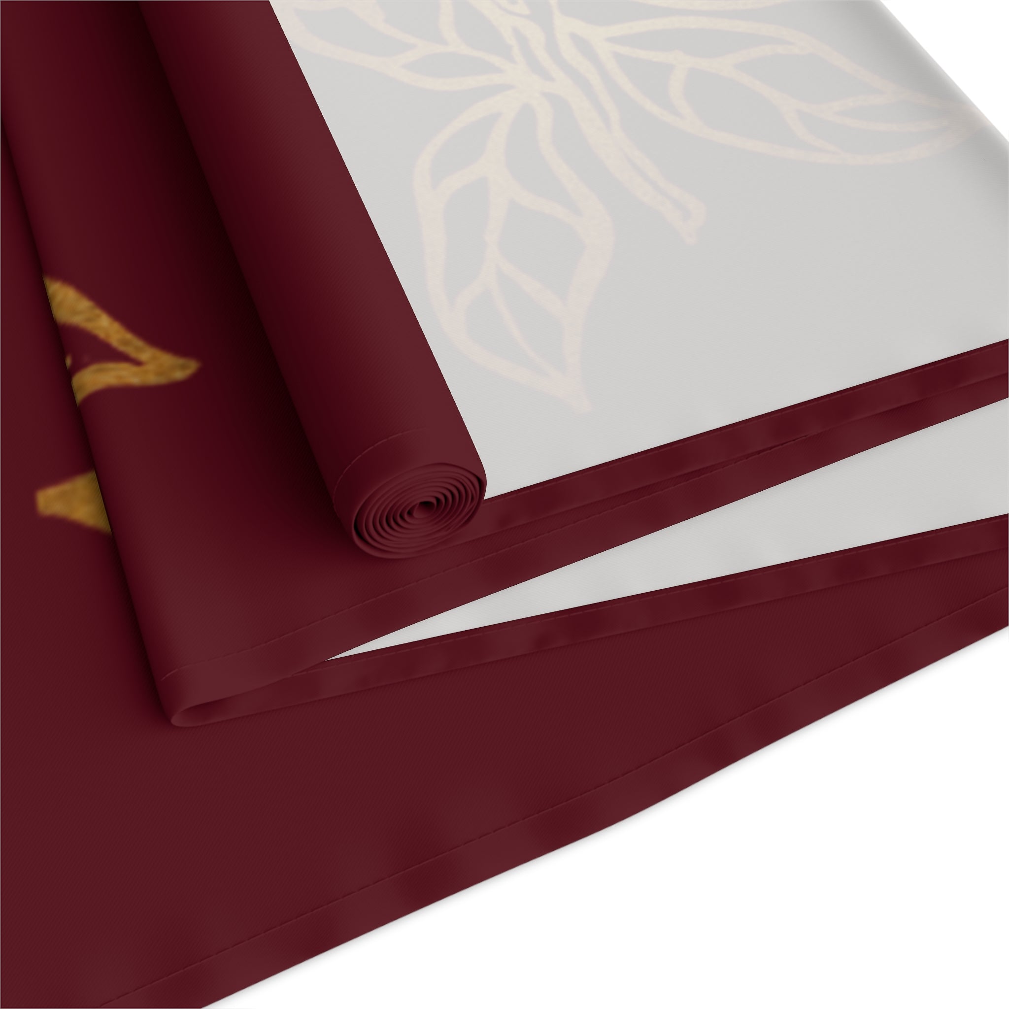 Cocoa Cafe Signature Collection Cocoa Pods Table Runner – Chocolate Brown & Gold Abstract | 16"x72" or 16"x90" | Polyester or Cotton Twill