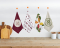 Kitchen Towel Bundle of 4 – Four Original Ghanaian Designs | Mud Cloth, Nsoko Pods, Bese Saka, Cocoa Café Signature | 100% Cotton, Made to Order