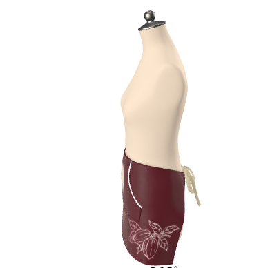 Cocoa Cafe Signature Collection – 600 GSM Leatherette Waist Apron | Adjustable, Water-Resistant, with Gold Cocoa Pods Logo