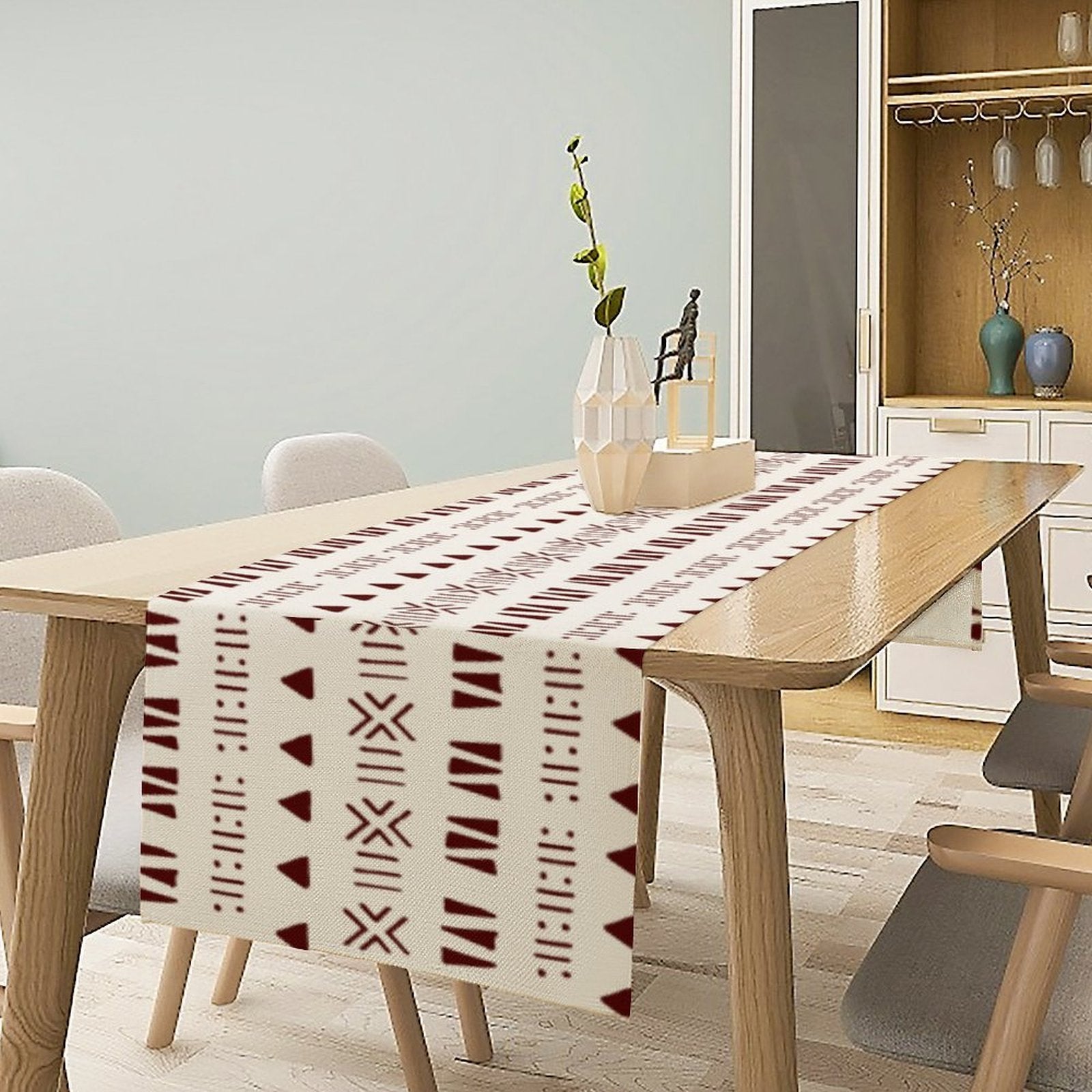 Mud Cloth Linen Table Runner | African Print