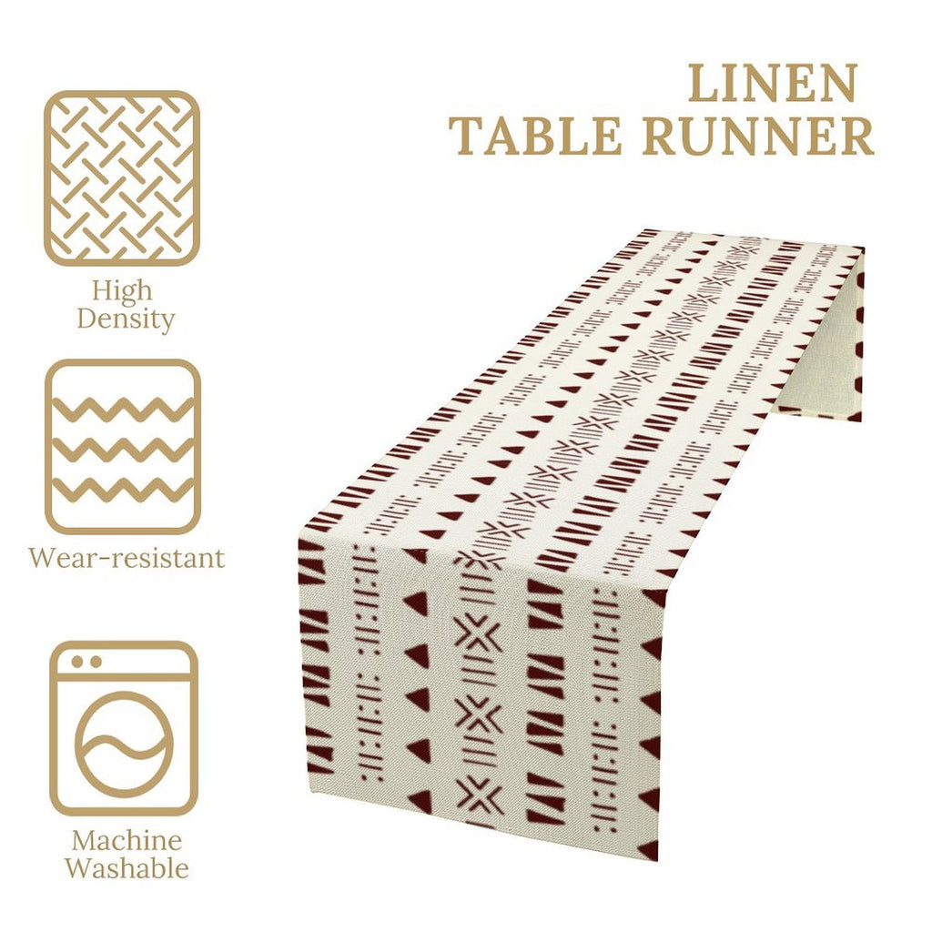 Mud Cloth Linen Table Runner | African Print
