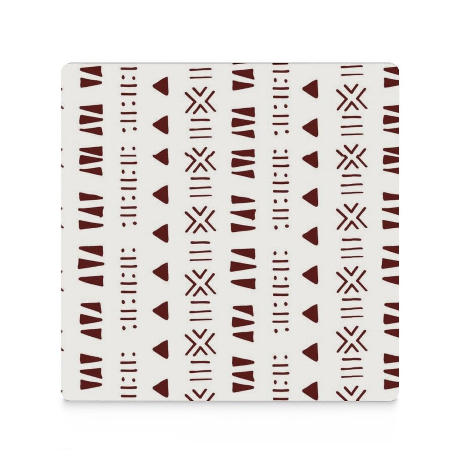 Mud Cloth Print Coasters| Square| | Set of 4 | African Ceramic Coasters