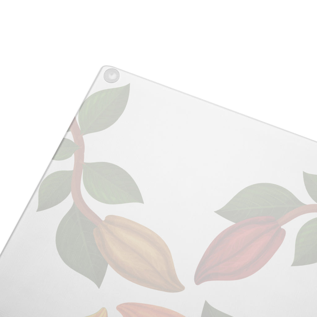 Nsoko Pods Cutting Board – Tempered Glass, 2 Sizes (8"x11" or 11"x15") | Scratch-Resistant, Non-Slip Rubber Dots, Vibrant Print