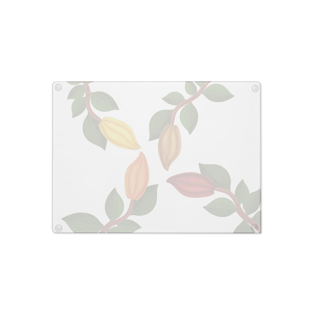 Nsoko Pods Cutting Board – Tempered Glass, 2 Sizes (8"x11" or 11"x15") | Scratch-Resistant, Non-Slip Rubber Dots, Vibrant Print