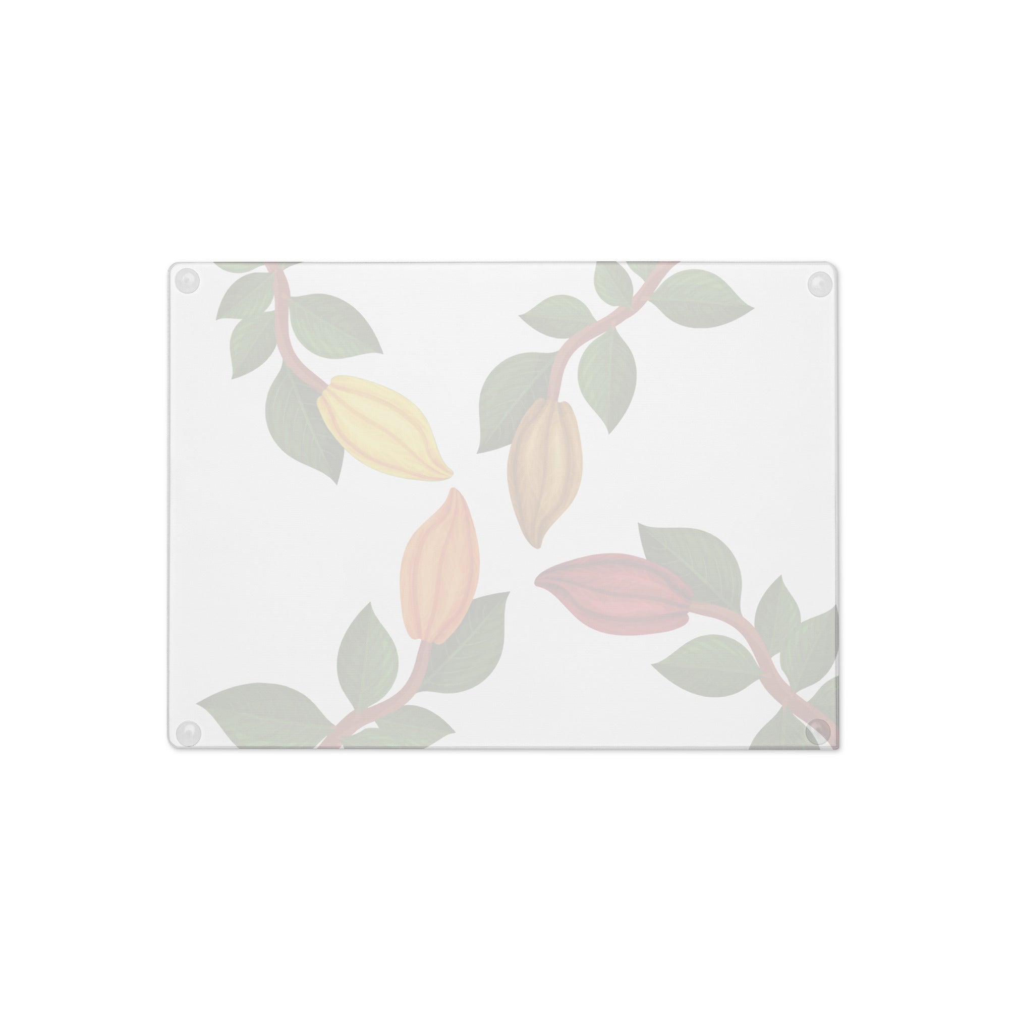 Nsoko Pods Cutting Board – Tempered Glass, 2 Sizes (8"x11" or 11"x15") | Scratch-Resistant, Non-Slip Rubber Dots, Vibrant Print
