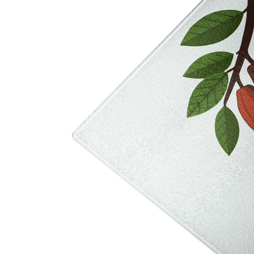 Nsoko Pods Cutting Board – Tempered Glass, 2 Sizes (8"x11" or 11"x15") | Scratch-Resistant, Non-Slip Rubber Dots, Vibrant Print