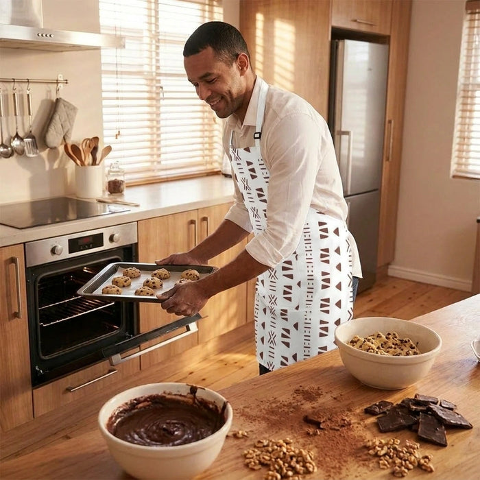 Mud Cloth Print Apron | All-Over Print | Adjustable