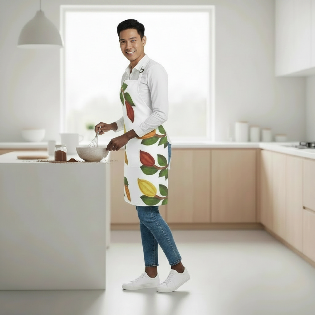 Nsoko Apron – Unisex 100% Polyester Twill | Adjustable Neck & Waist, 2 Spacious Pockets, 28.33"x32.48"