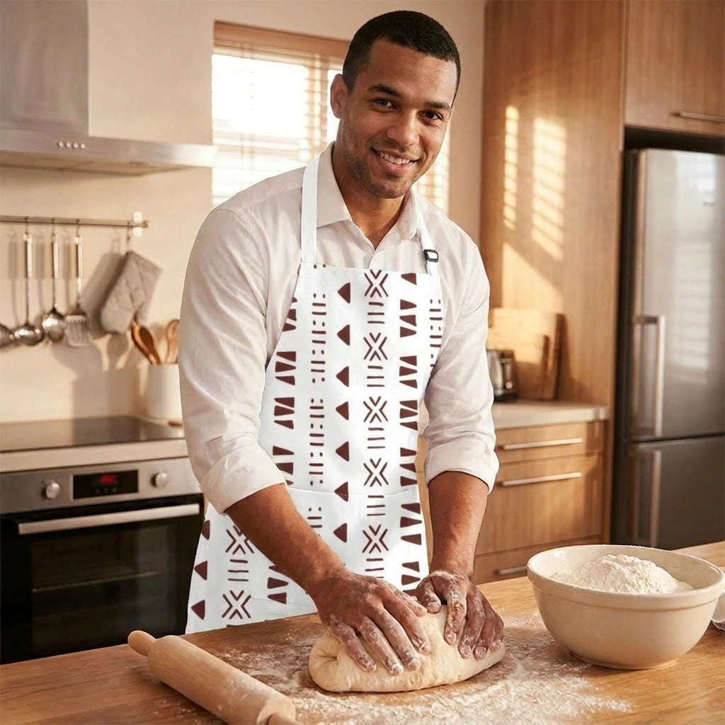 Mud Cloth Print Apron | All-Over Print | Adjustable