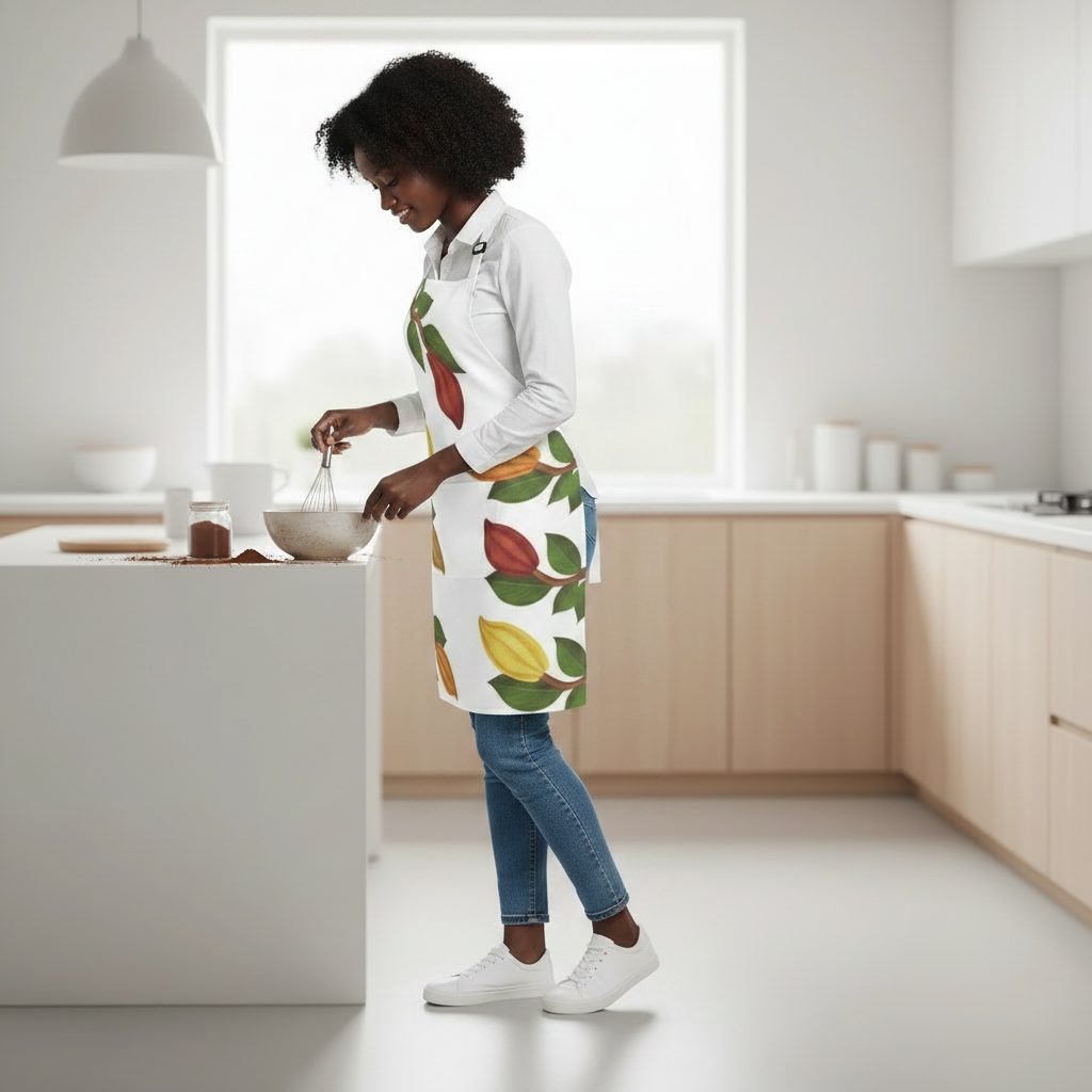 Nsoko Apron – Unisex 100% Polyester Twill | Adjustable Neck & Waist, 2 Spacious Pockets, 28.33"x32.48"