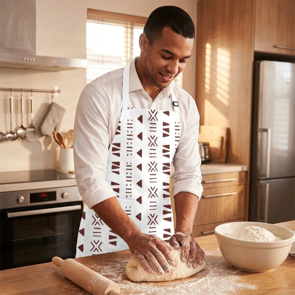 Mud Cloth Print Apron | All-Over Print | Adjustable