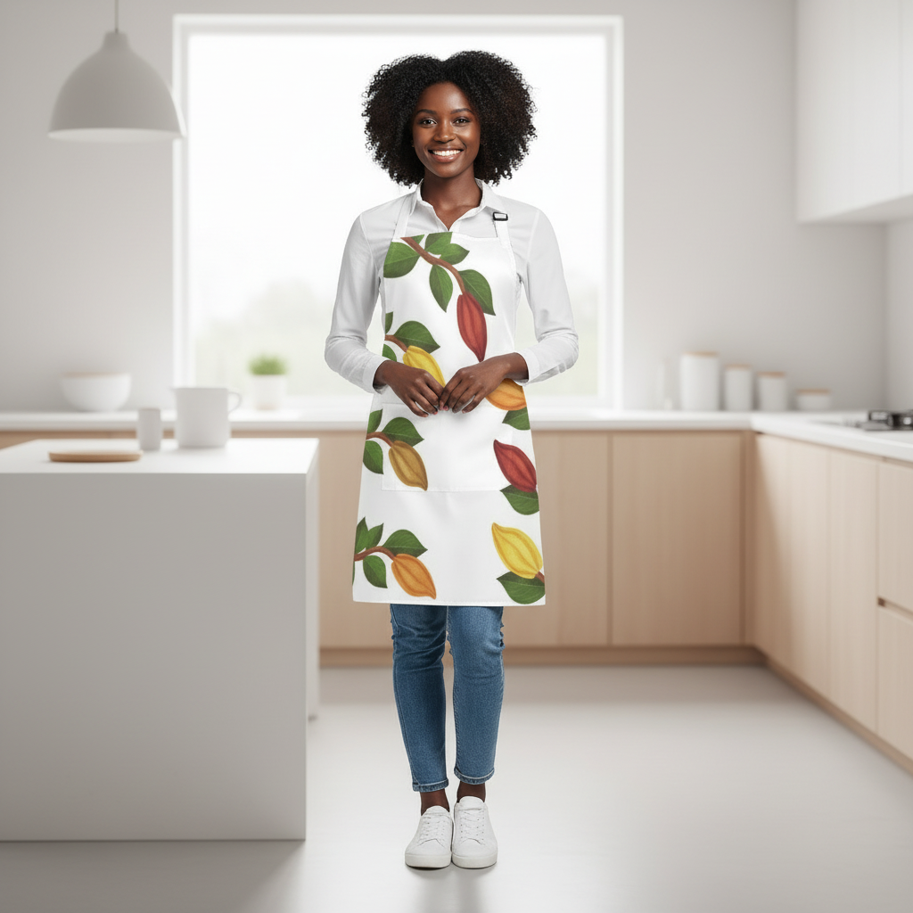 Nsoko Apron – Unisex 100% Polyester Twill | Adjustable Neck & Waist, 2 Spacious Pockets, 28.33"x32.48"