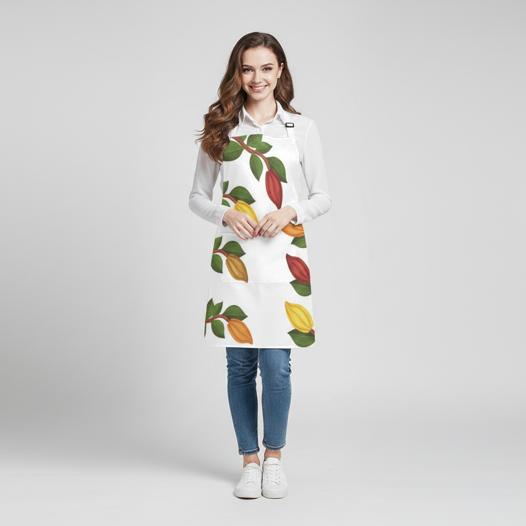 Nsoko Apron – Unisex 100% Polyester Twill | Adjustable Neck & Waist, 2 Spacious Pockets, 28.33"x32.48"