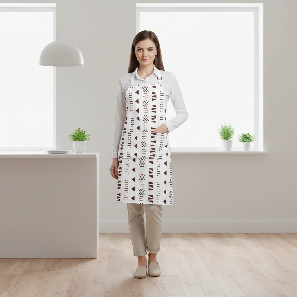 Mud Cloth Print Apron | All-Over Print | Adjustable